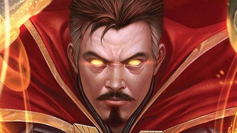 Doctor Strange with glowing eyes