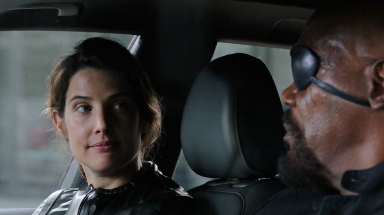 Cobie Smulders and Samuel L. Jackson in Spider-Man: Far From Home