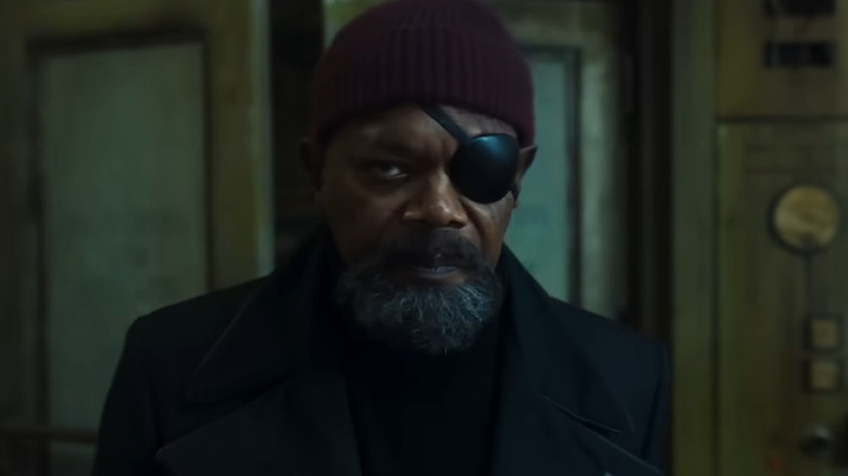 Nick Fury walking through doors
