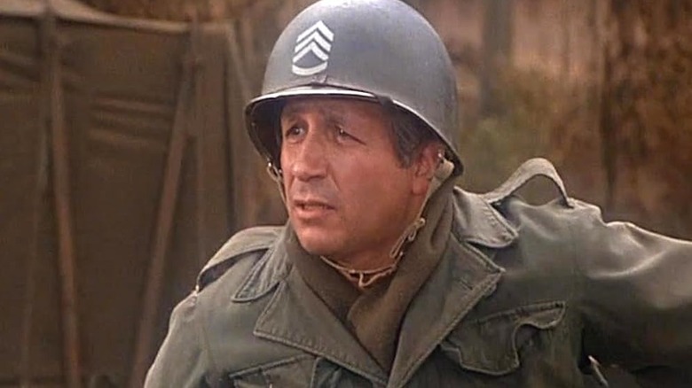 Army driver wearing helmet in "M*A*S*H"