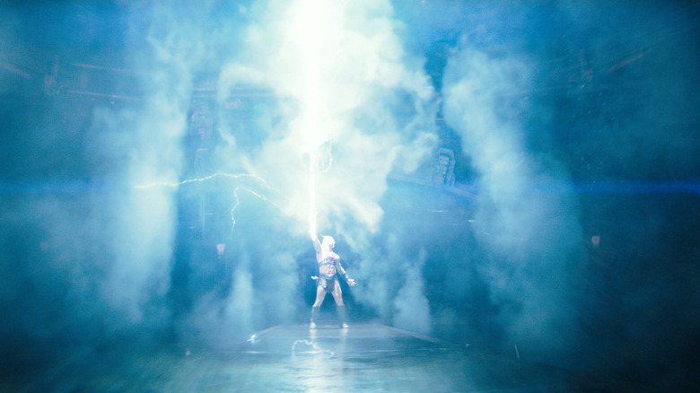 Adam using the Sword of Power in Masters of the Universe