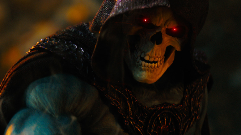 Skeletor's eyes glow in "Masters of the Universe" (2026)