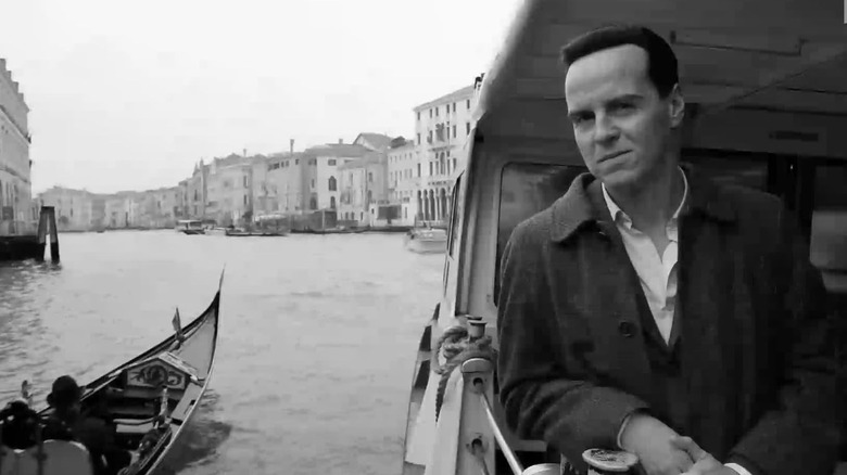 Tom Ripley in a boat in Venice in Ripley
