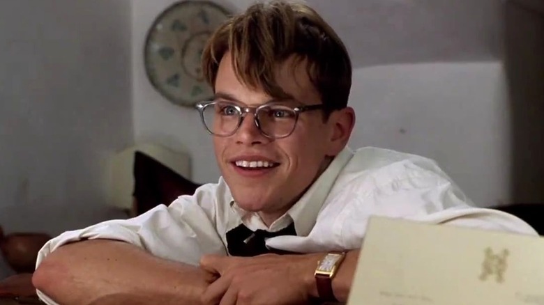 Tom smiling excitedly in The Talented Mr. Ripley