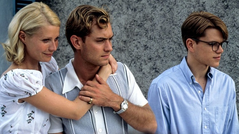Marge hugging Dickie with Tom next to them in The Talented Mr. Ripley