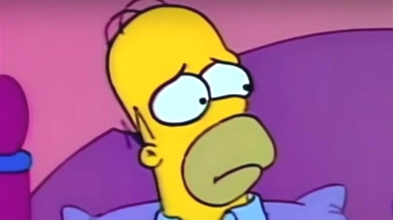 Homer Simpson worried