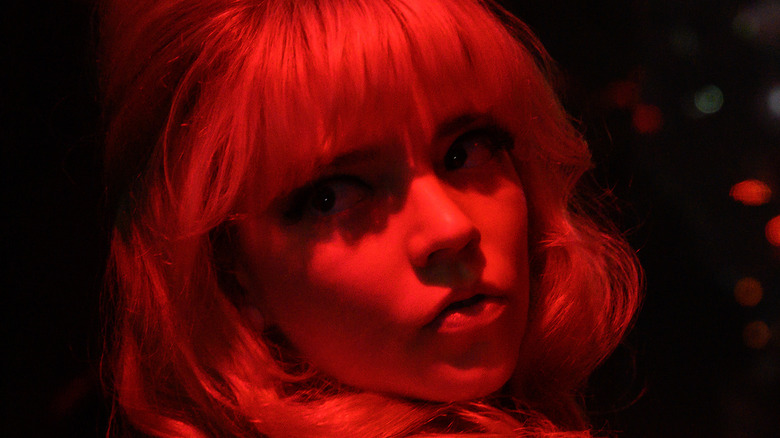 Anya Taylor-Joy in red light