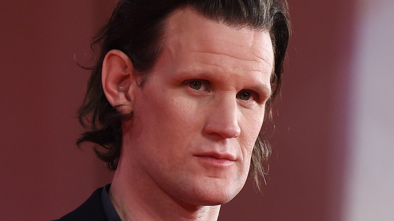 Matt Smith posing at "Last Night in Soho" premiere