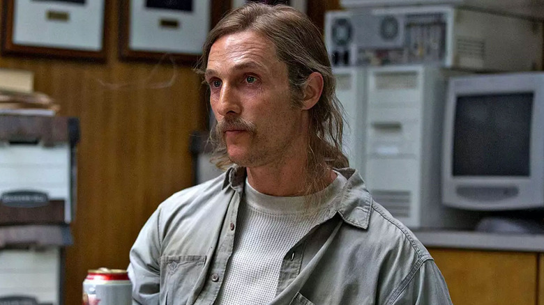 Rust with long hair in True Detective