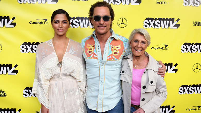 Matthew McConaughey with his mom and wife