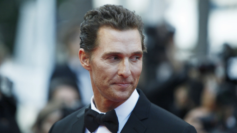 Matthew McConaughey looking over his shoulder 