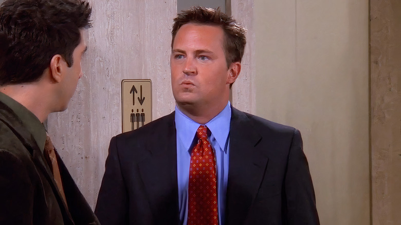 Chandler wearing red tie
