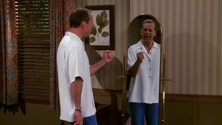 Paul Stevens speaking to a mirror on Friends