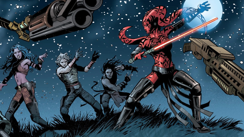 Darth Talon holding a lightsaber in Star Wars: Legacy