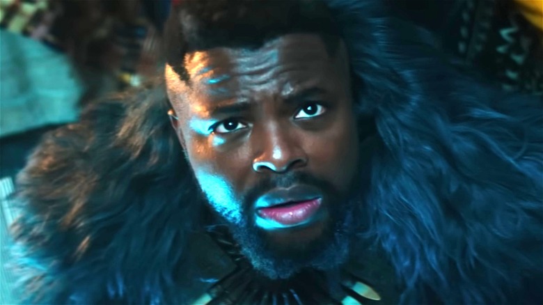 M'Baku looking surprised