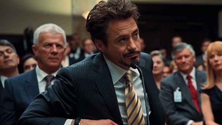 Tony speaks before congress in Iron Man 2