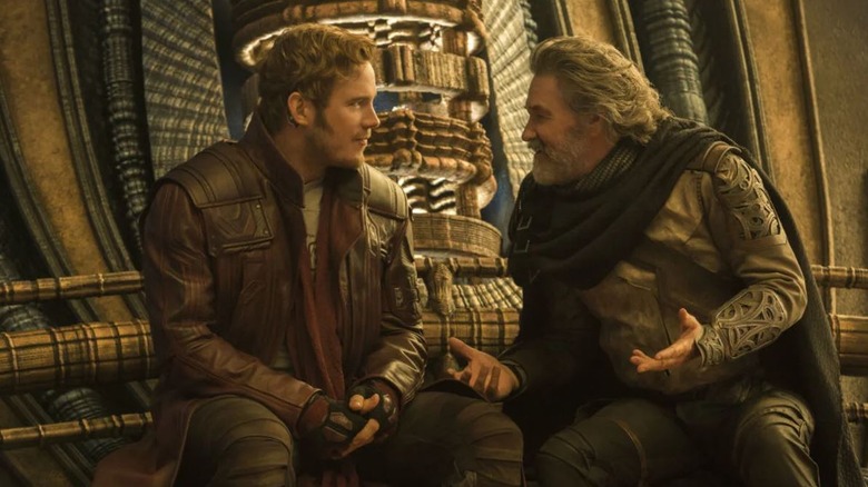 Chris Pratt and Kurt Russell in Guardians of the Galaxy Vol. 2