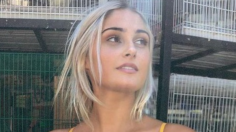 Hannah Ridgeway in front of birds