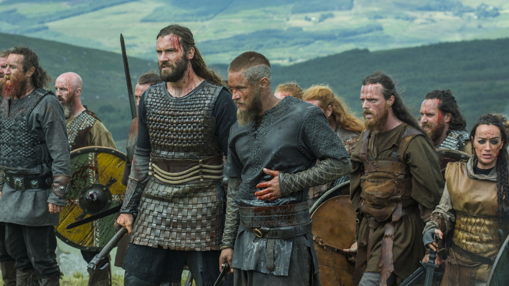Viking warriors after battle