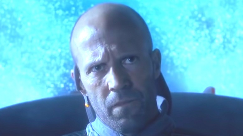Jason Statham acting in The Meg