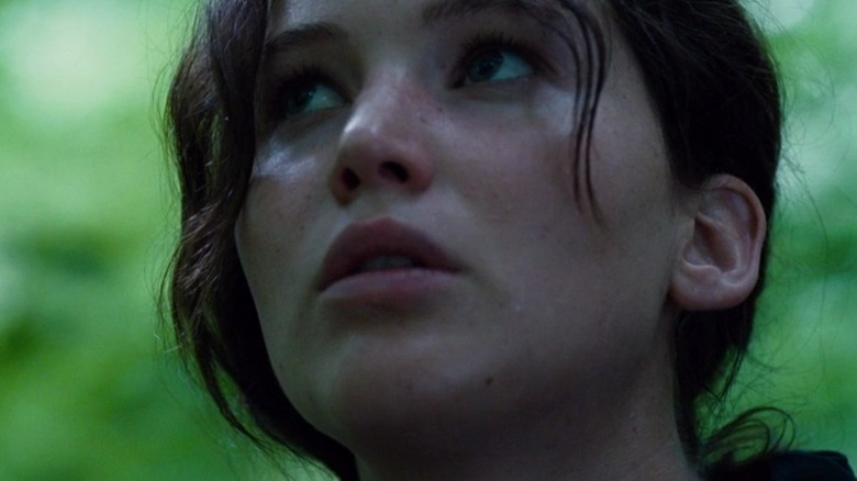 Katniss looks up