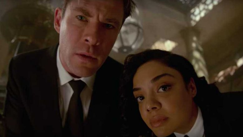 Chris Hemsworth and Tessa Thompson Men in Black: International poster