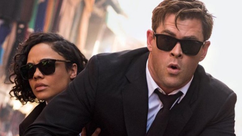 Chris Hemsworth and Tessa Thompson Men in Black: International poster