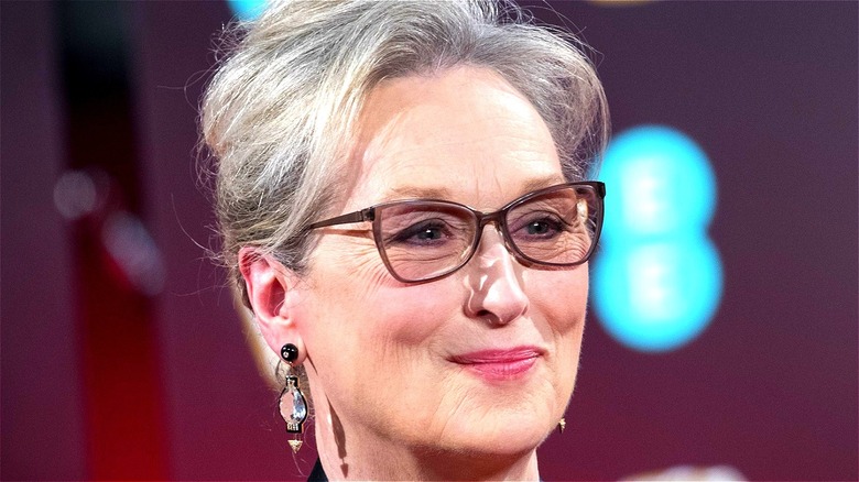Meryl Streep walks the red carpet.
