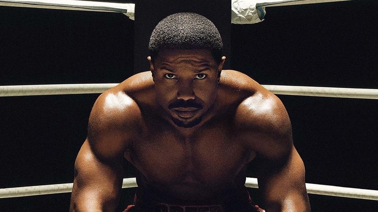 Adonis Creed looking intense