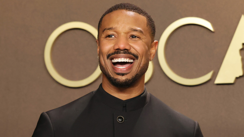 Michael B. Jordan smiling at Oscars