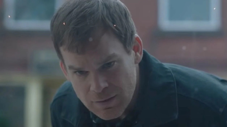 Dexter Morgan glowers in snow