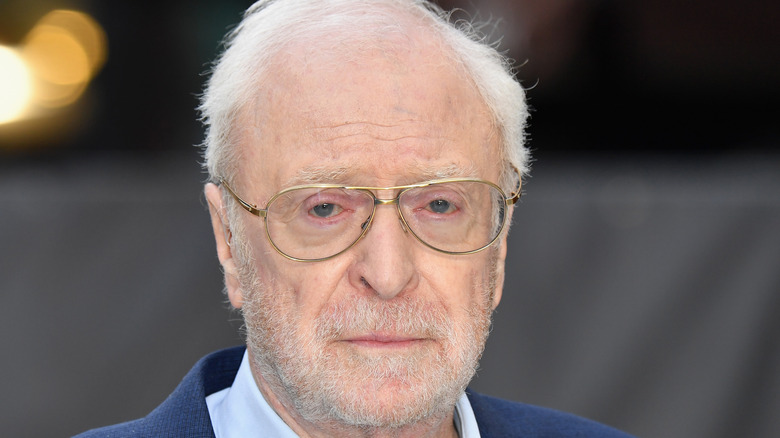 Michael Caine white hair glasses