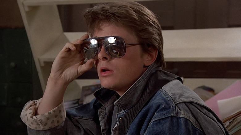 Marty McFly wearing sunglasses
