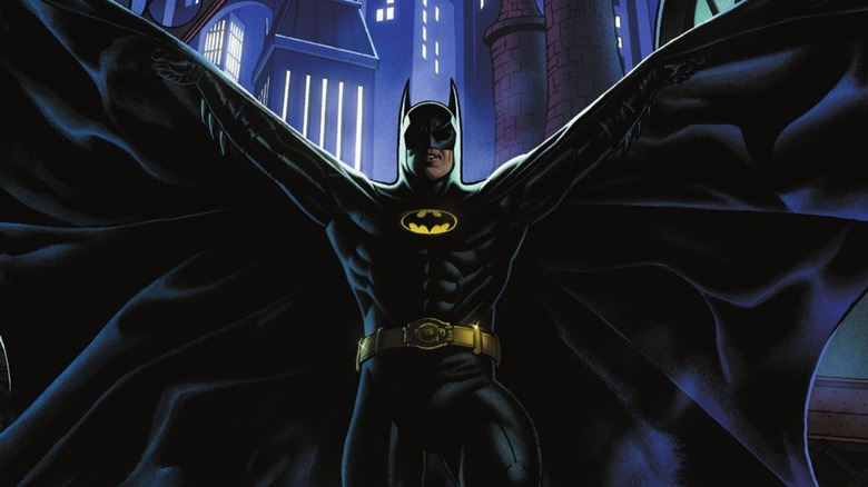 Mchael Keaton's Batman opening cape