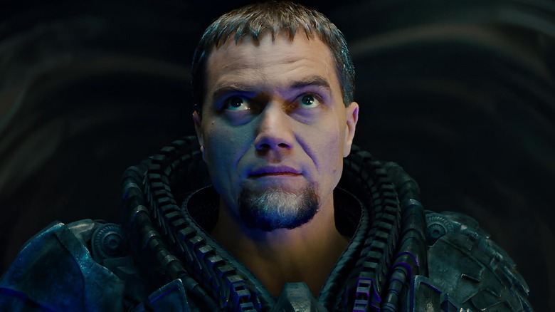 General Zod looking up coldly
