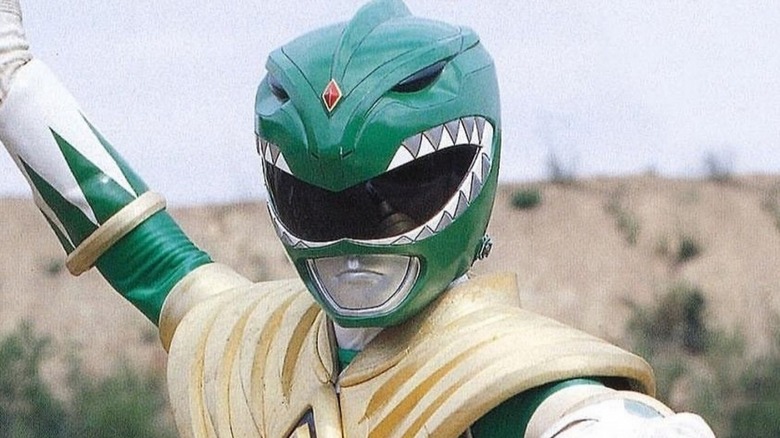 Green Ranger posing