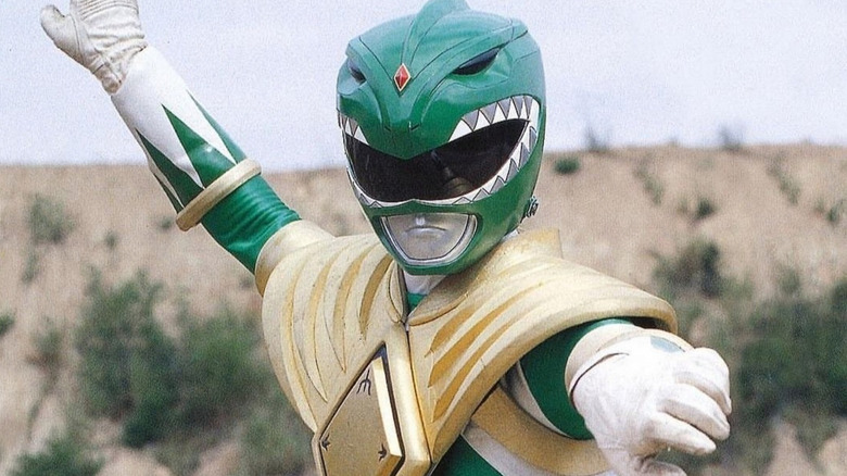 Green Ranger posing