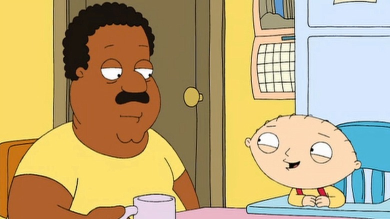 Stewie talking to Cleveland