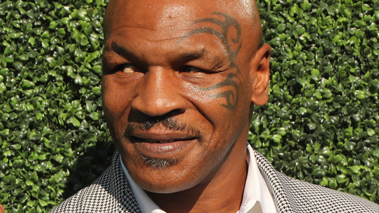 Mike Tyson looking sideways