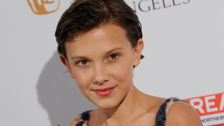 Young Millie Bobby Brown at an event