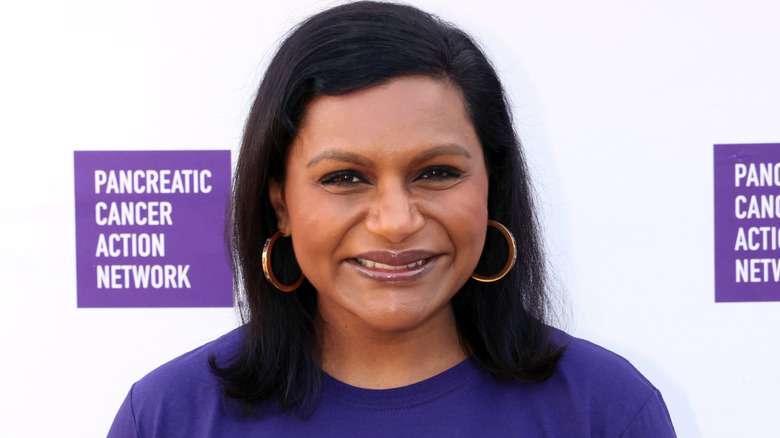 Mindy Kaling smiling at a PanCAN event