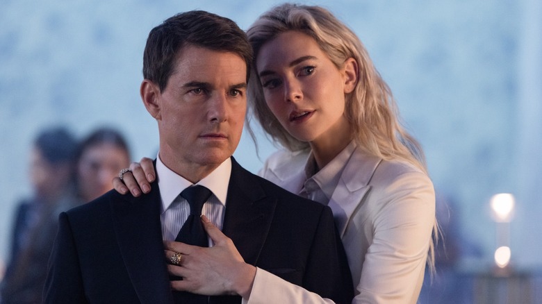 Ethan Hunt is embraced by the White Widow