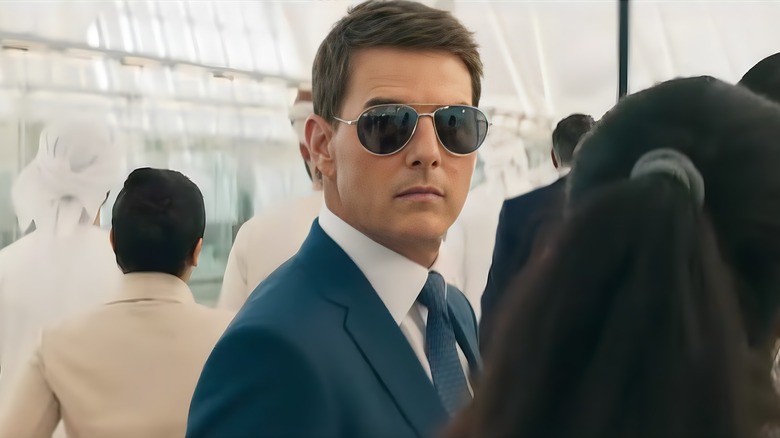 Ethan Hunt wearing glasses