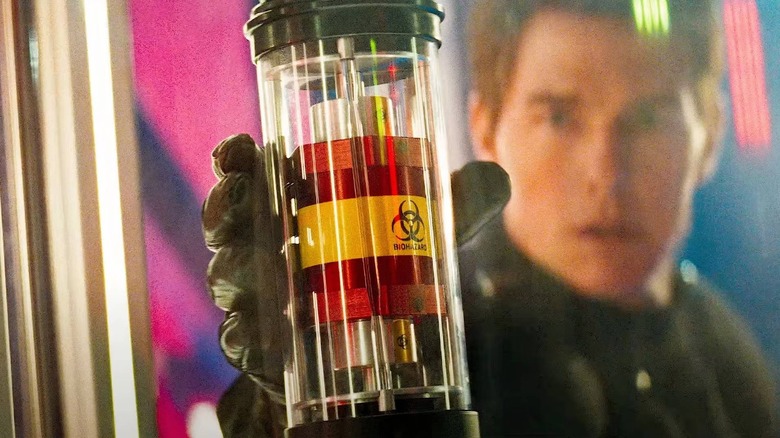 Ethan Hunt reaching for the rabbit's foot in Mission: Impossible III (2006)