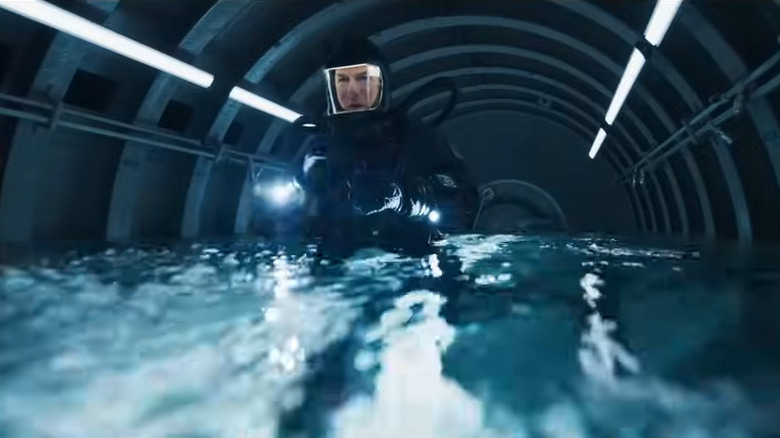 Ethan Hunt in a flooding chamber in Mission: Impossible - The Final Reckoning