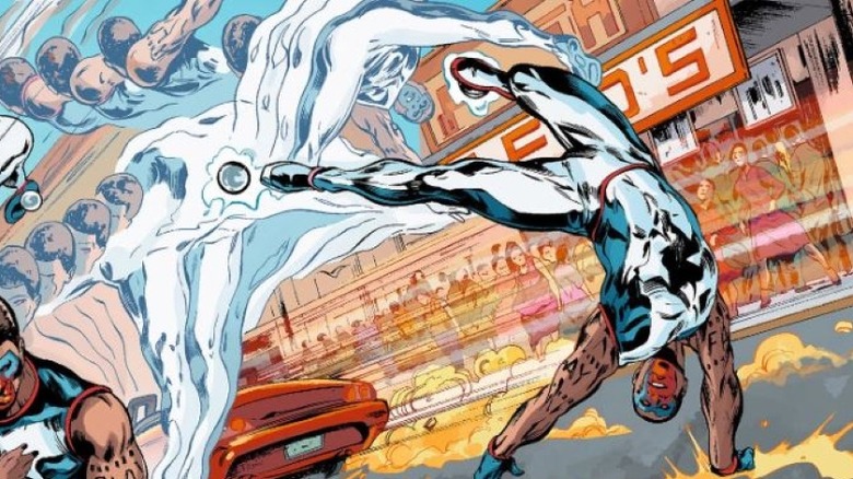 Mister Terrific doing acrobatics