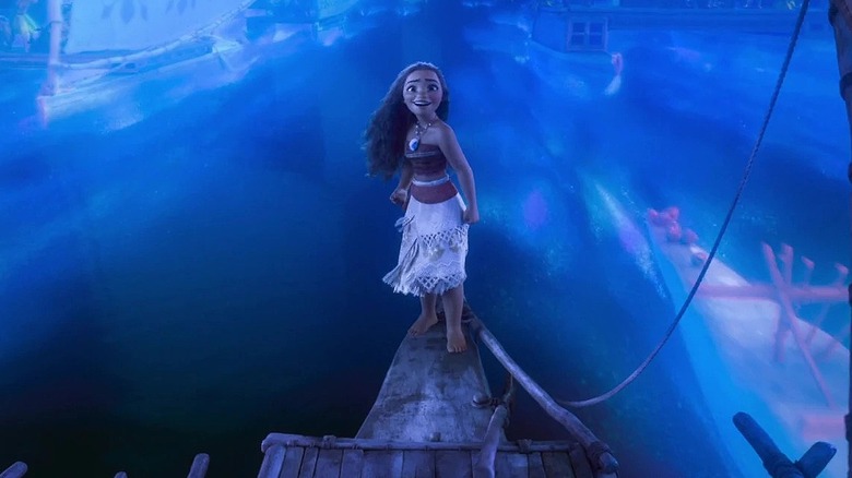 Moana sailing her boat