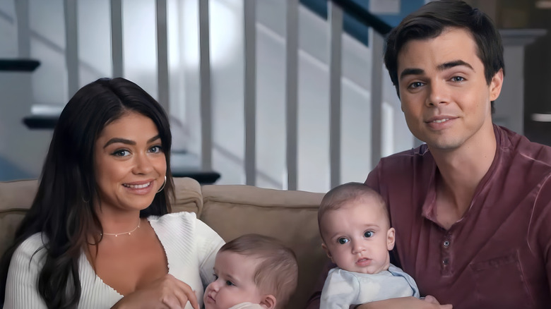 Haley Dunphy and Dylan Marshall holding twins