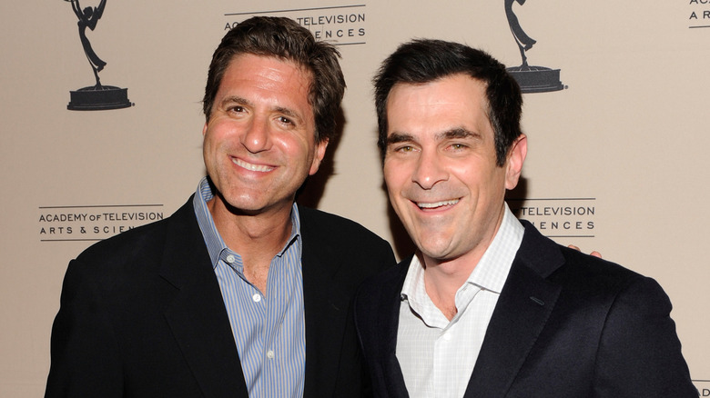 Steven Levitan and Ty Burrell pose at event