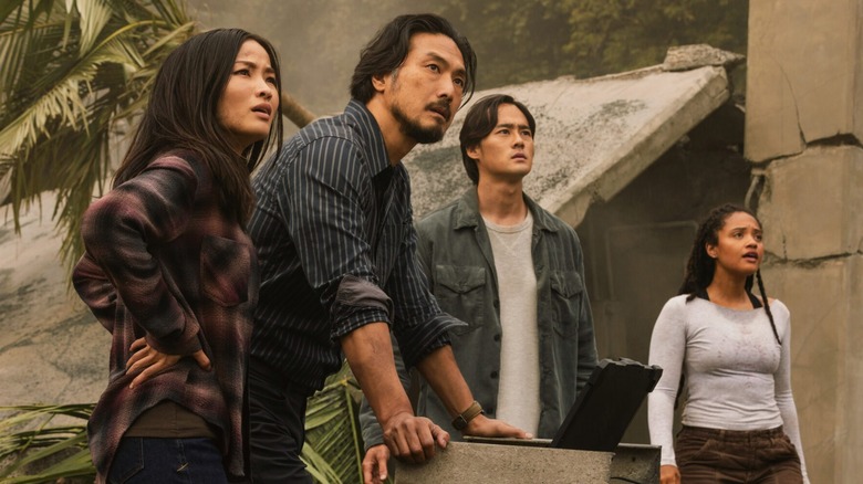 The Randas and May in the jungle in 